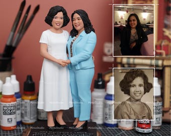 Figura 3D personalizada a partir de una foto, escultura de PLA hecha a mano