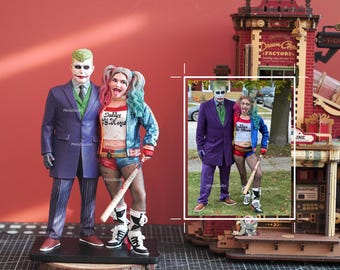 Custom 3D Figurine from Photo, Personalized Couple Statue