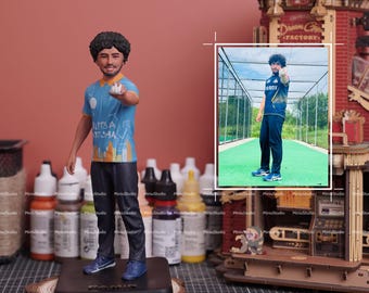 Personalized 3D Figurine: Custom Portrait, Bobblehead, Memorial Gift, Christmas Decoration
