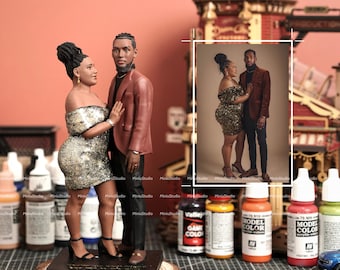 Custom 3D Couple Figurine - Anniversary Gift - Personalized Romantic Sculpture from Your Photo