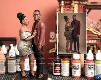 Personalized Couple Figurine | Custom 3D Sculpture | Handmade Mini Me Statue for Couples