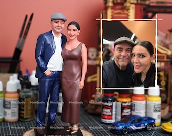 Spersonalizowana figurka 3D dla pary – prezent rocznicowy – spersonalizowana romantyczna rzeźba z Twojego zdjęcia