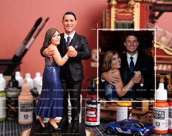 Handcrafted Personalized Memory Sculpture: Custom Wedding, Anniversary & Birthday Couple Figure Gift