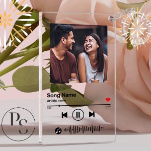 Custom Song Plaque Keychain with Photo – Personalized Gift for Loved Ones
