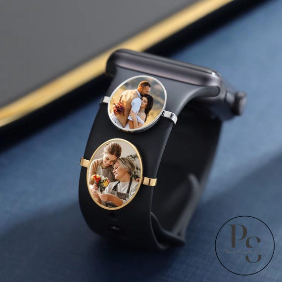 Custom Photo Apple Watch Band Charm: Personalized Smartwatch Gift