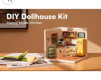 DIY miniatuurhuispakket – 3D-puzzel Rolife Kitchen – Creatief knutselcadeau – Minipoppenhuismodel – Woondecoratie