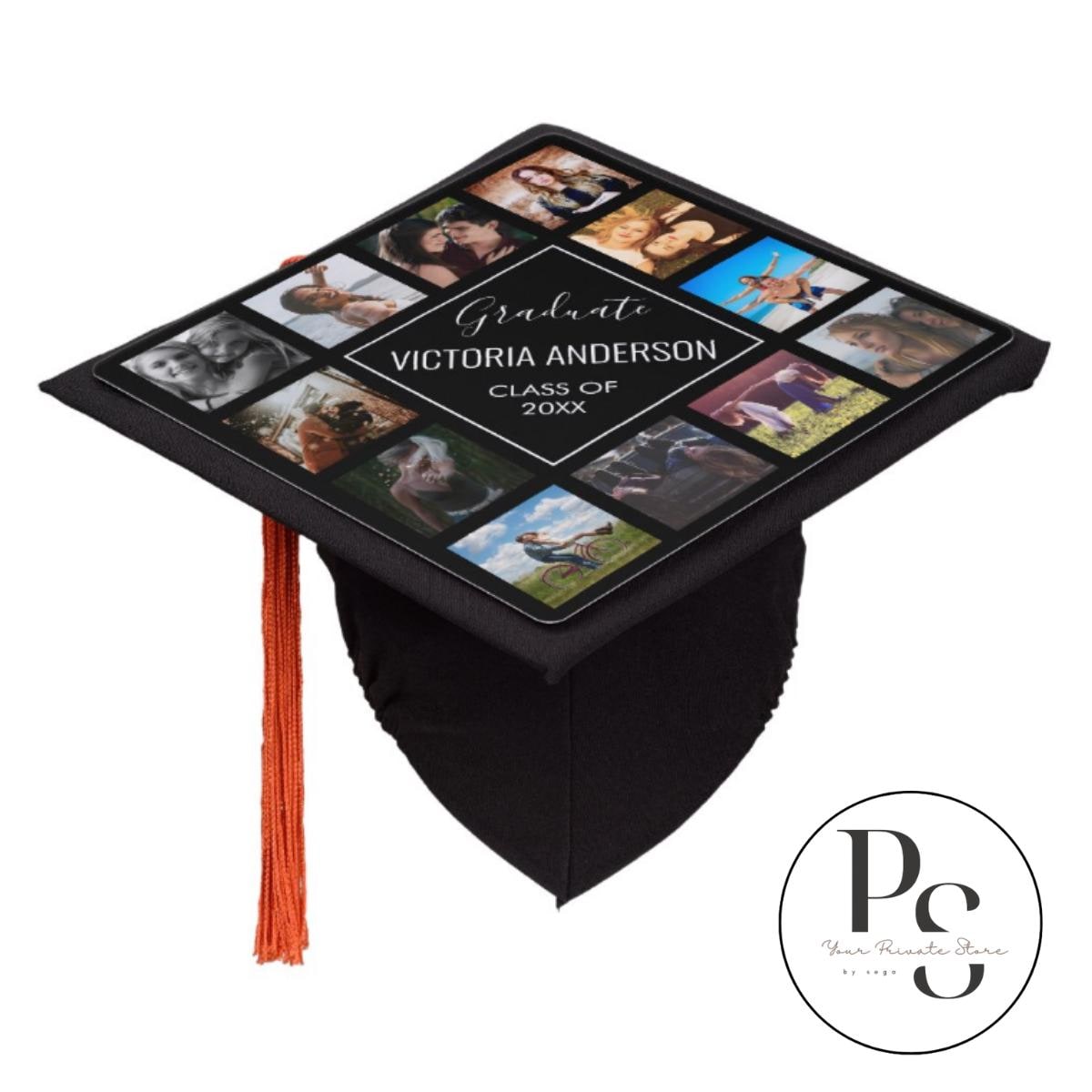 Custom Photo Collage Graduation Cap Topper: Personalized Grad Gift - Etsy