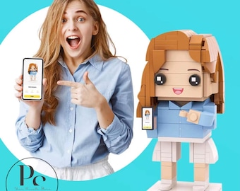 Custom Mini Figure From Photo | Personalized Block Style Figurine | Unique Gift | Custom Character Toy