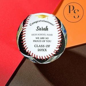 Personalized Graduation Baseball Gift • Class of 2025 Keepsake • Custom Name Baseball • Senior Graduation Gift