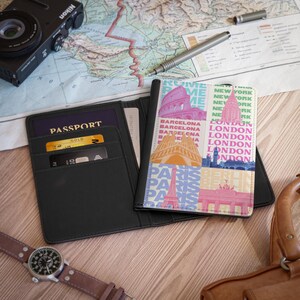 Stylish Passport Cover for Travel Enthusiasts, Ideal Gift for Adventurers, Unique Jetsetter Accessory, Travel Souvenir, Wanderlust Essential