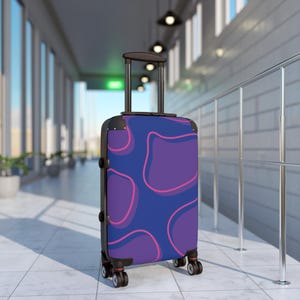 Stylowa walizka podróżna, bagaż dla miłośników podróży, modny bagaż podręczny, wyjątkowy prezent podróżny, żywy design dla poszukiwaczy przygód