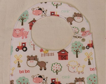 Burp Cloths Pink Retro Circles on x 3 Toweling Backed GREAT GIFT IDEA!!