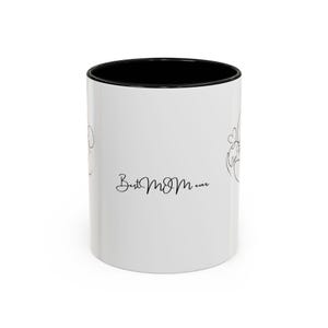 Best MOM Ever Mug, Cute Coffee Cup for Mothers, Black Accent Mug for Gift, Stylish Mom Appreciation Present, Mother's Day Tea Mug