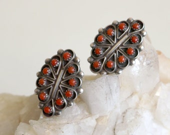 Dishta Coral Snake Eye Clip On Earrings
