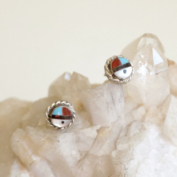 Zuni Sunface Stud Earrings