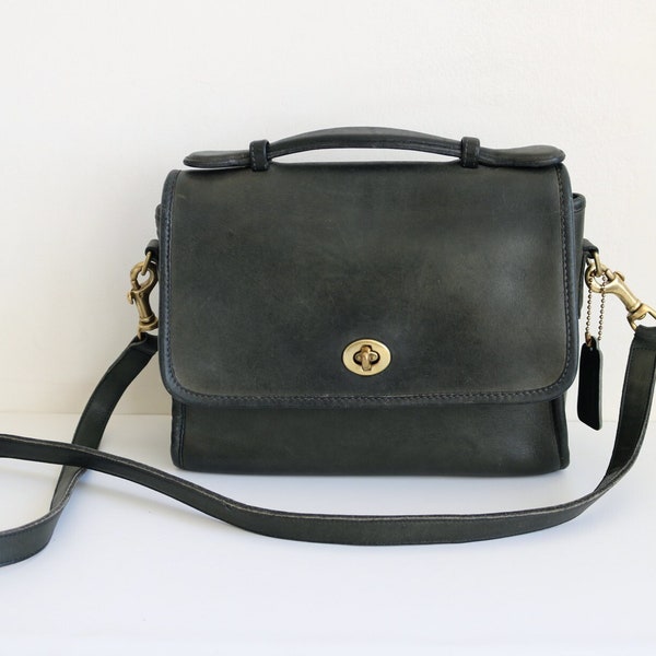 Coach Court Top Handle Satchel | Patina'd Forest Green Leather