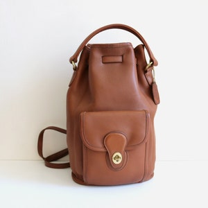 Coach Top Handle Sling Bucket Backpack | British Tan Leather - Etsy