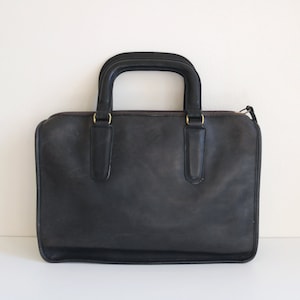 Coach Briefcase Bag Bonnie Cashin NYC Patina'd Black Leather image 1