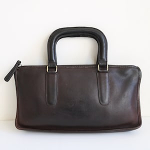 Mallette Coach NYC | Cuir marron patiné