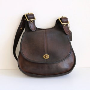 Coach Crescent Saddle Bag | Pre Creed Brown Leather