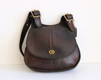 Coach Crescent Saddle Bag | Pre Creed Brown Leather