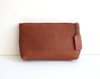 バッグ Vintage Coach Chunky Case makeup Pouch Vintage Coach New York Chunky Case Leather Makeup Kit Pouch