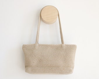 The Sak Crochet Shoulder Tote Bag | Beige