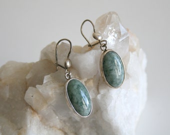 Cute Teal Green Earrings Olive Green Turquoise Teal Blue