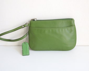 Coach Wristlet Wallet | Green Leather