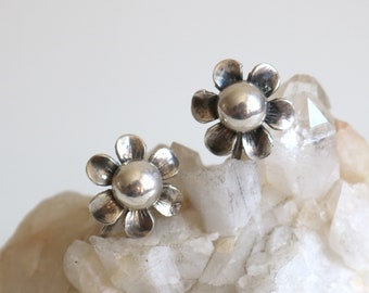 Mexico Flower Screw Back Earrings
