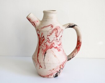 Nemadji Marbled Pink Pitcher Vessel