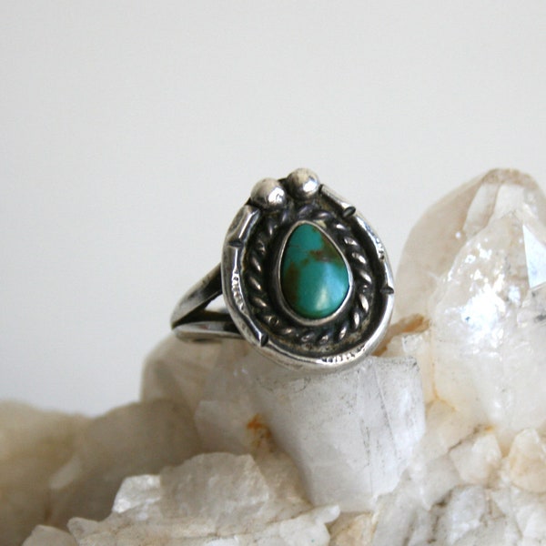 Native American Naja Turquoise Ring 5.25