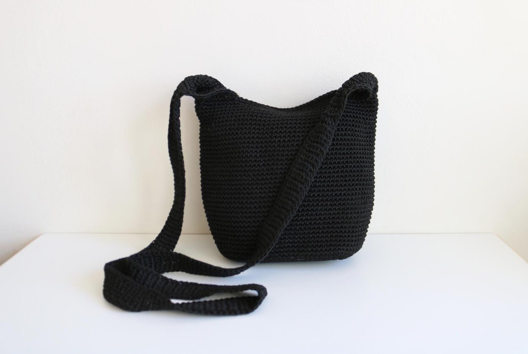 The Sak Crochet Black Crossbody Bag Etsy