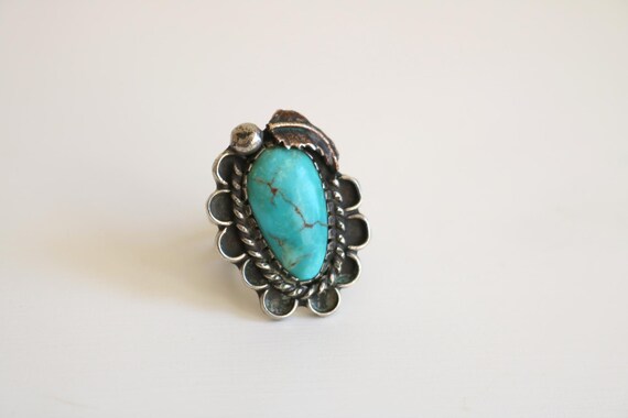 Native American Turquoise Ring 9 - image 5