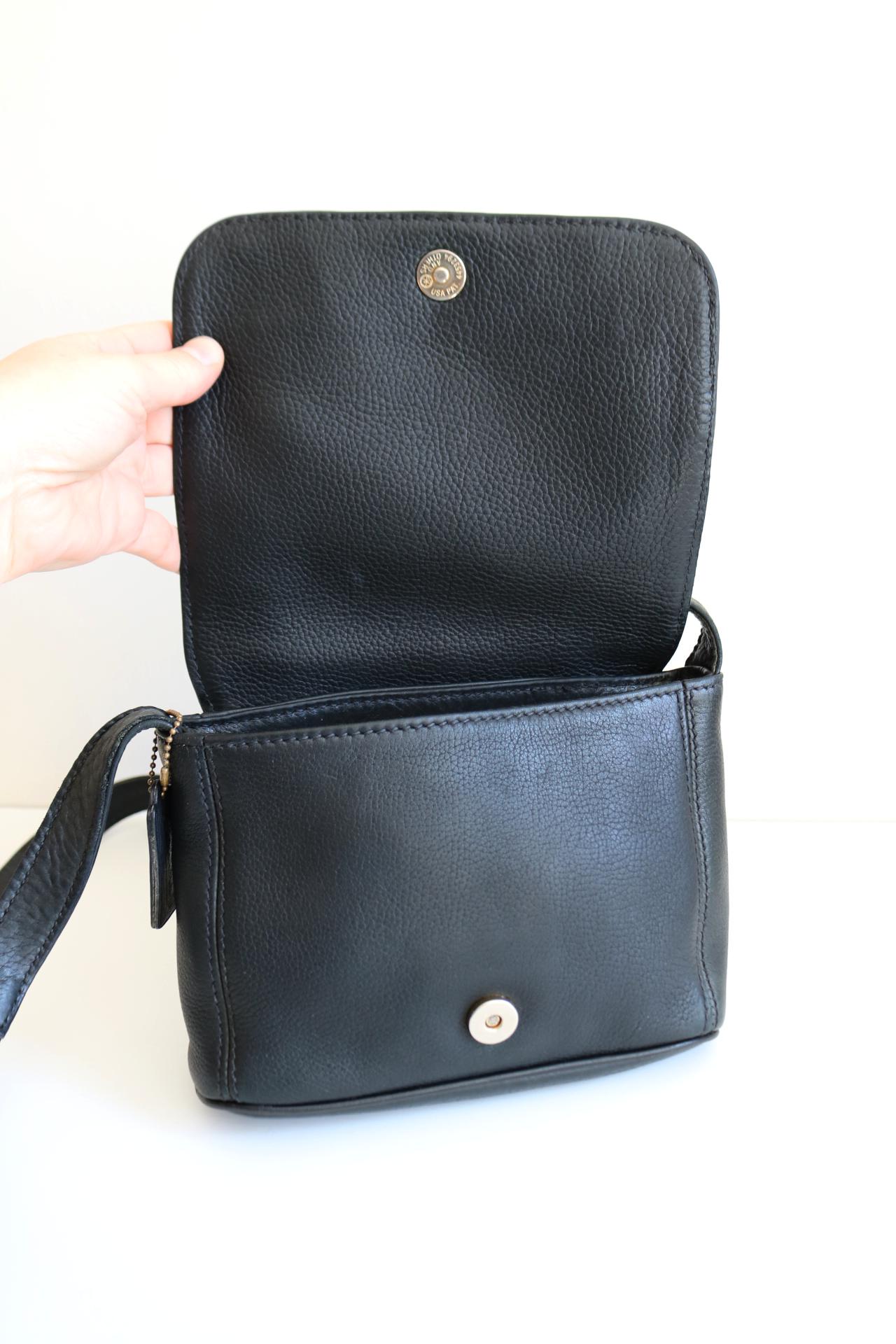 Coach Sonoma Pebbled Shoulder Bag | Navy Faded Black Leather - Etsy