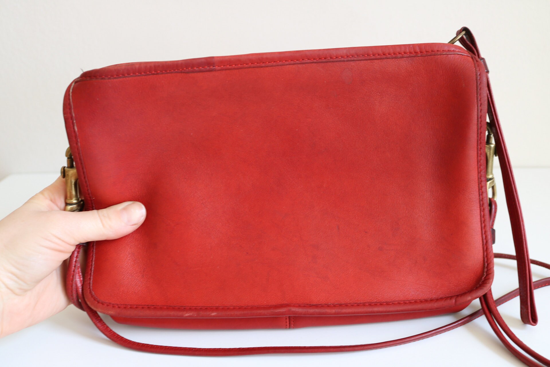 バッグ Rare Vintage Coach Clutch Bag Pouch Coach Convertible Clutch Bag | Red Leather - Etsy