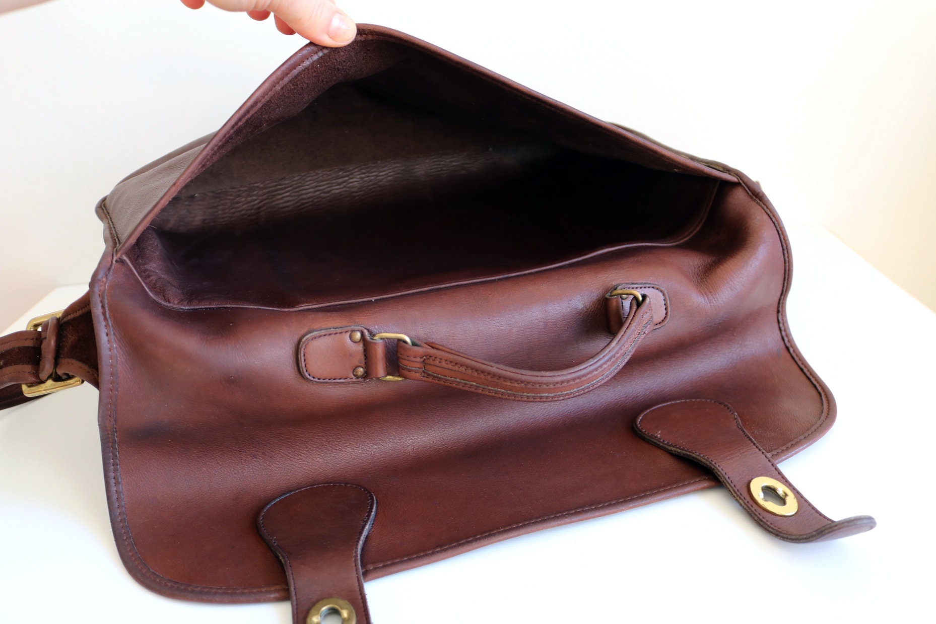 バッグ OLD COACH Carrier Bag Coach Carrier Messenger Bag | Patina'd Brown Leather - Etsy Canada