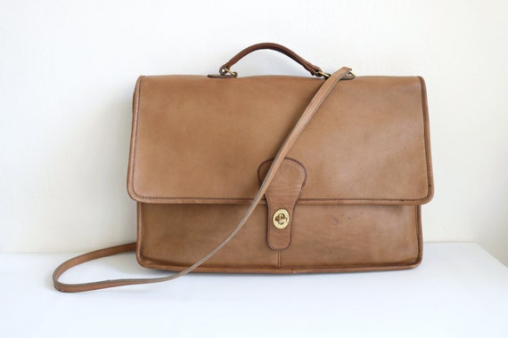 Coach Shoulder Portfolio Bag | Putty Tan Leather - image 1