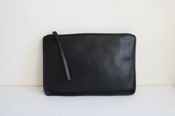 Coach Clutch Bag | Black Navy Leather - image 2