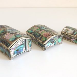 Mexico Alpaca Silver Abalone Box Trio image 3