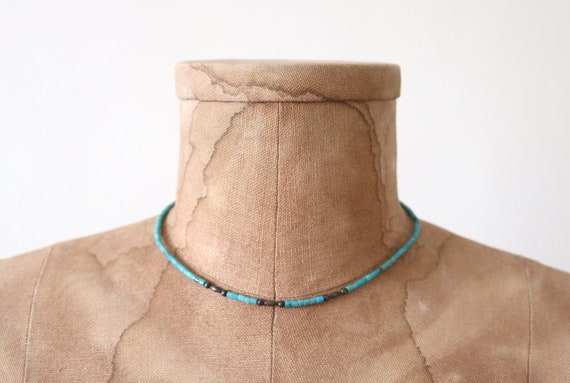Native American Turquoise Beaded Necklace - image 1
