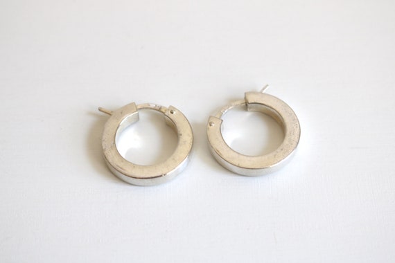 Medium Minimalist Boxy Hoop Earrings | Sterling S… - image 3