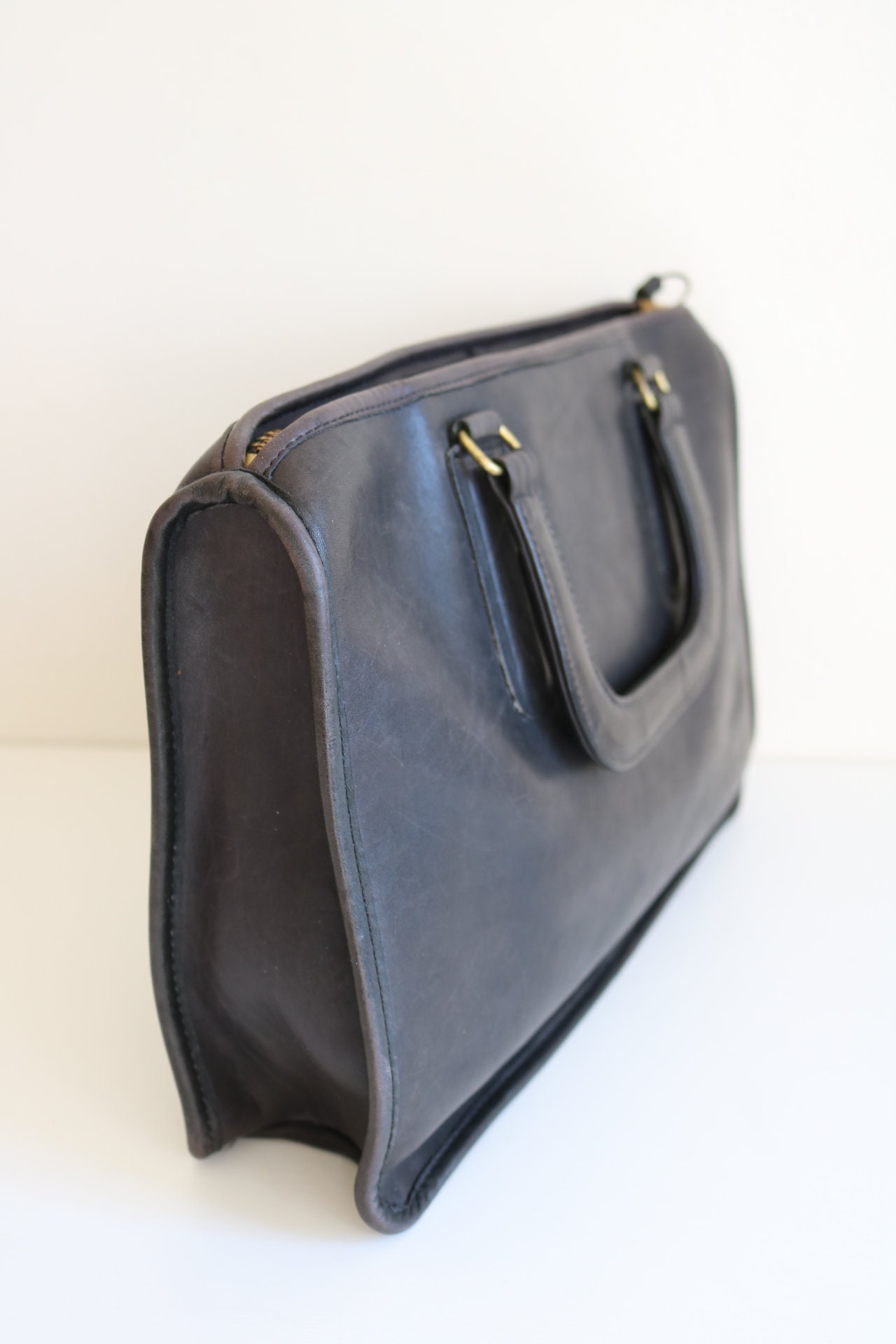 Coach Briefcase Bag | Bonnie Cashin NYC | Patina'd Black Leather