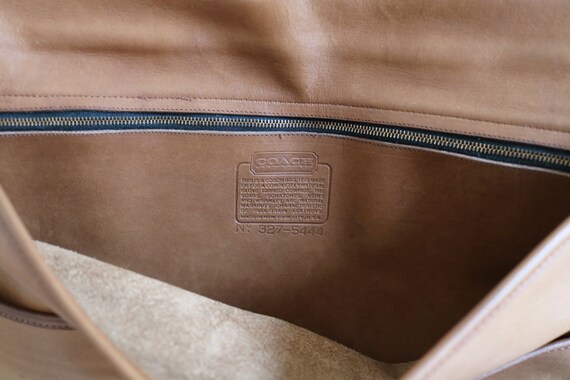 Coach Shoulder Portfolio Bag | Putty Tan Leather - image 9