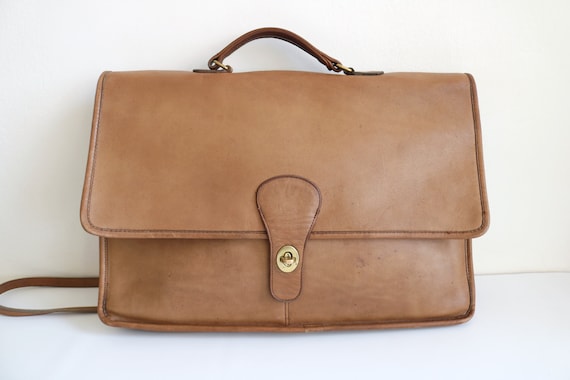 Coach Shoulder Portfolio Bag | Putty Tan Leather - image 2