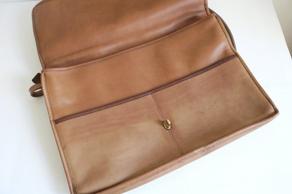 Coach Shoulder Portfolio Bag | Putty Tan Leather - image 8