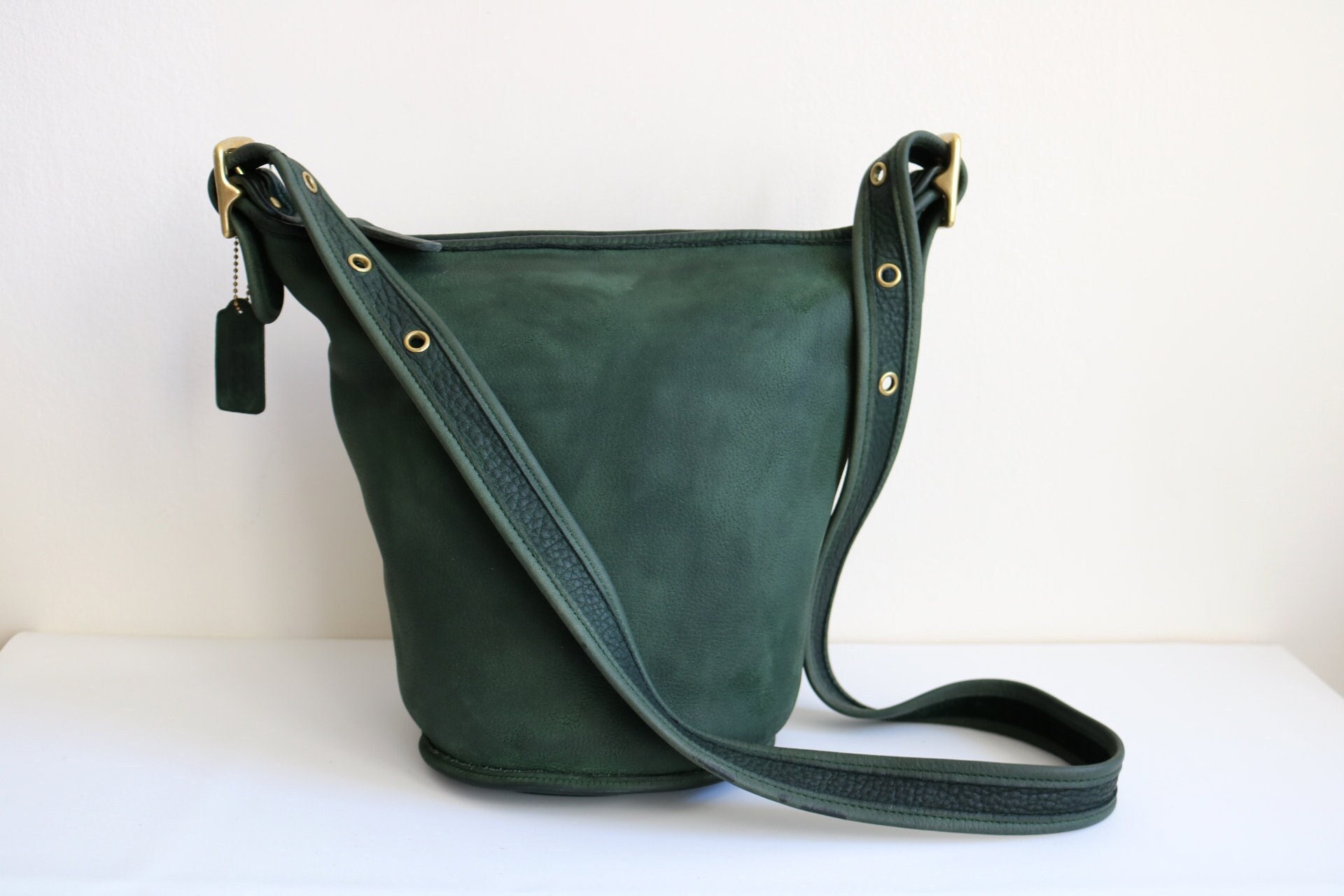 Coach Sonoma Bucket Bag Green Spruce Nubuck Leather - Etsy 