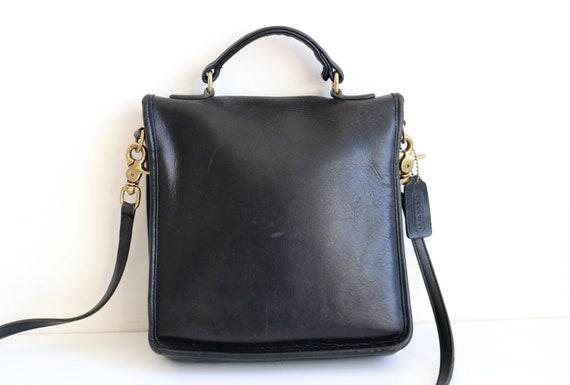 Coach Station Satchel Bag | Black Leather - image 4