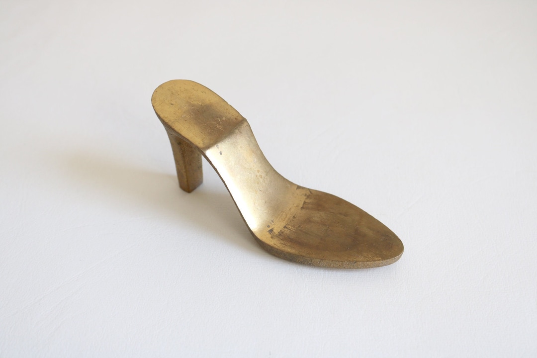 High Heel Shoe Brass Paperweight Etsy