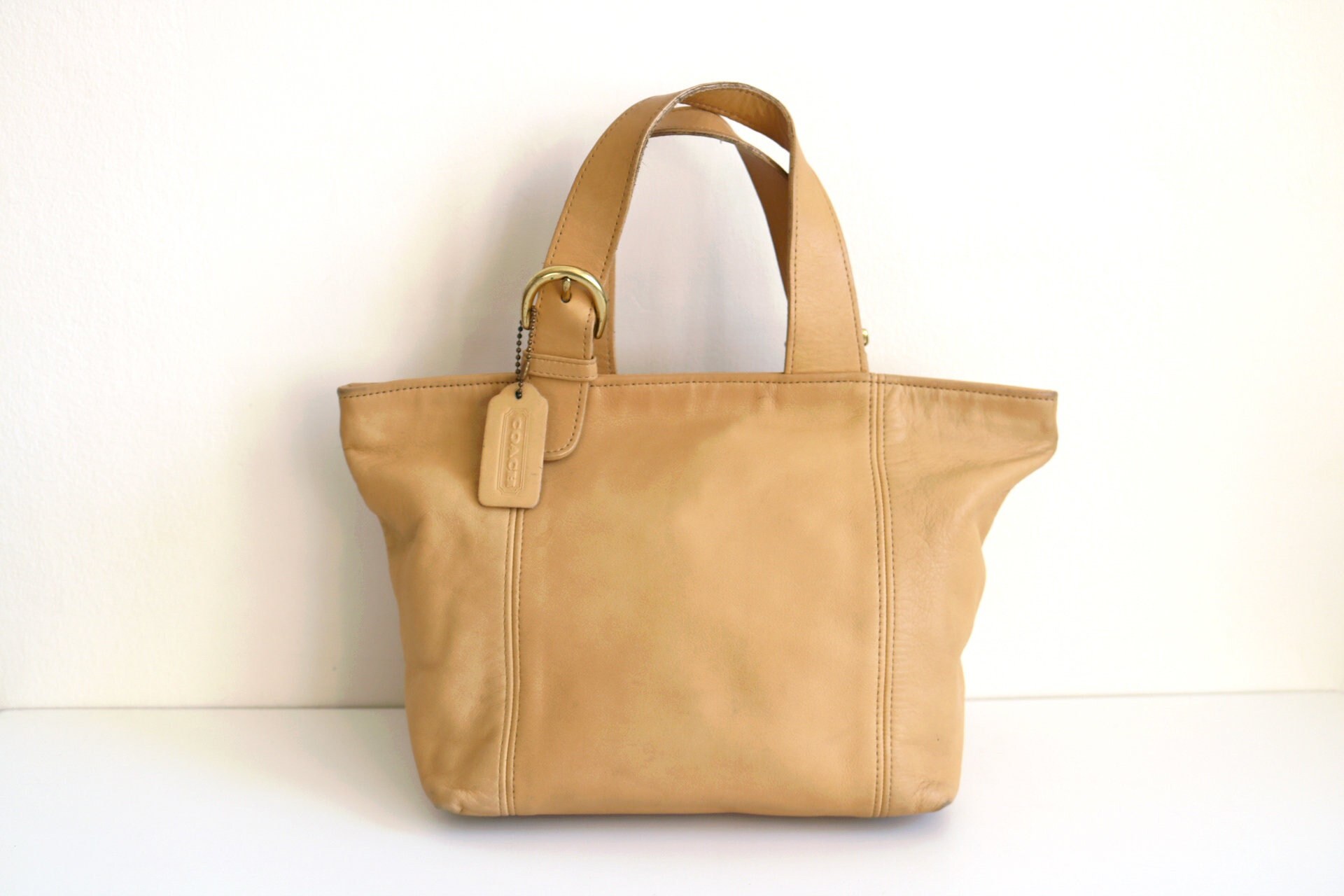 バッグ COACH Soho W Pocket Tote Bag Handbag Nice Coach Medium Turquoise Blue Leather Soho Double Pocket